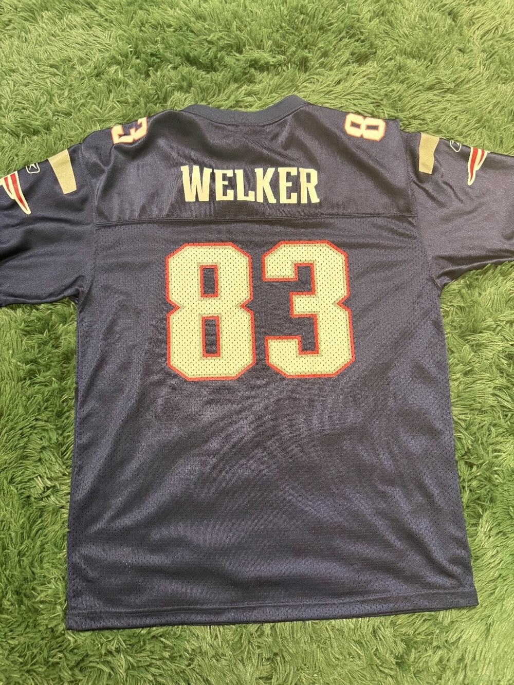 Reebok NFL New England Patriots Wes Welker #83 Jersey Youth XL 18-20 Navy Blue